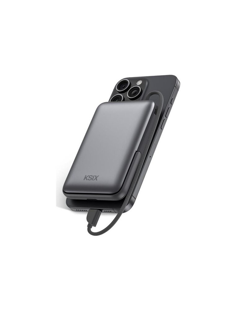 Power bank Ksix, 10000 mAh, pilkas 1 Power bank Ksix, 10000 mAh, pilkas 1
