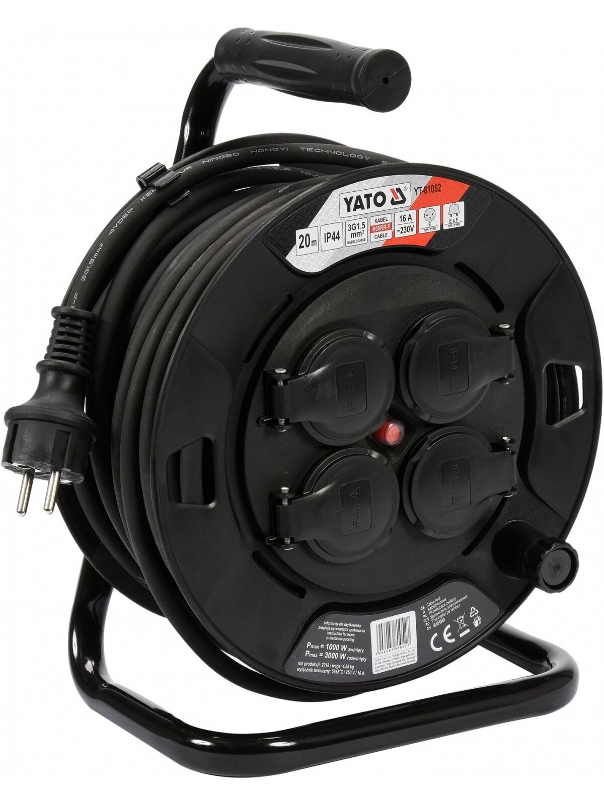 Prailgintojas elektros 3x1,5mm² Yato | 20m, 16A Prailgintojas elektros 3x1,5mm² Yato | 20m, 16A
