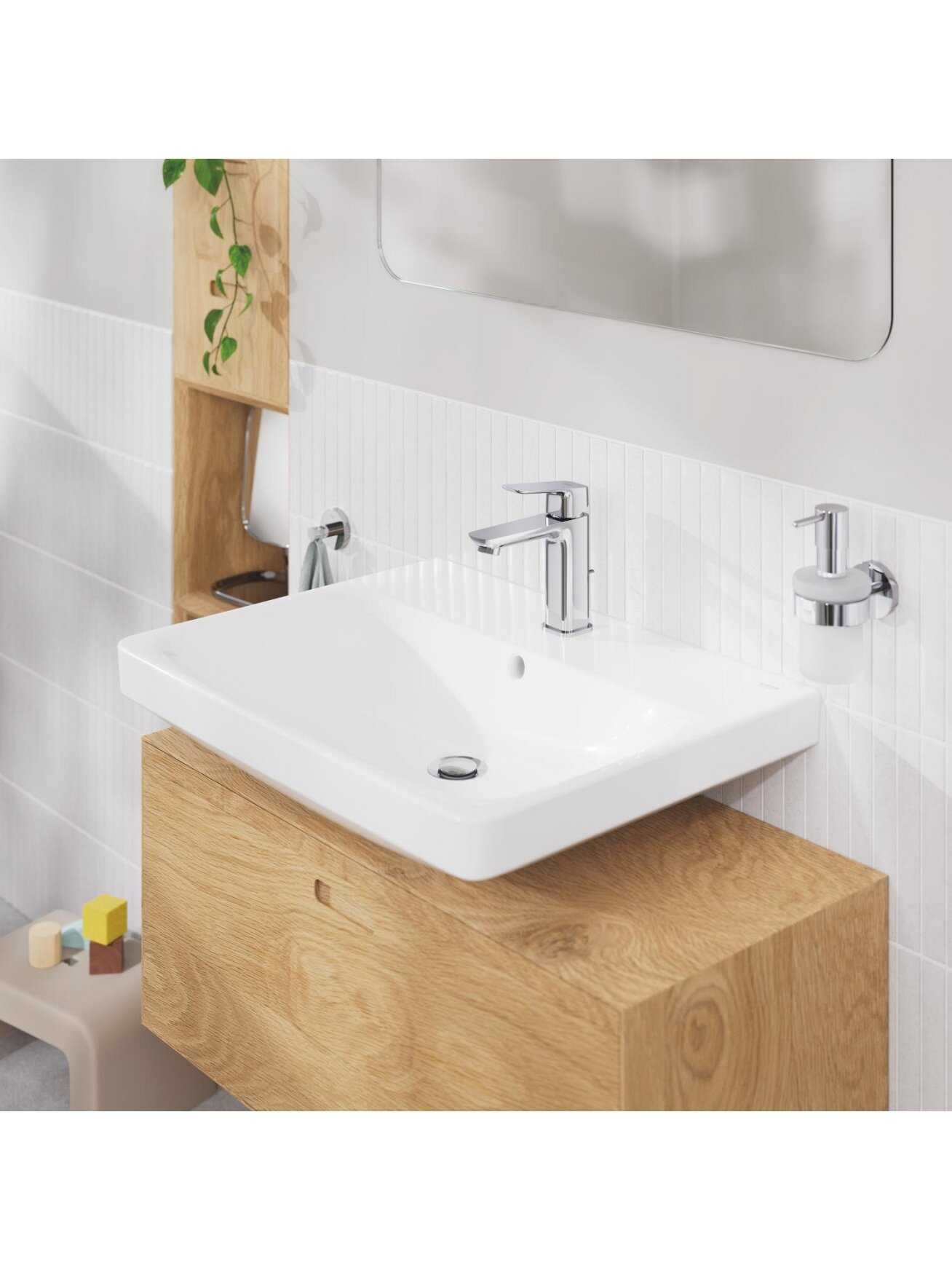 Praustuvo maišytuvas Grohe Cubeo, 1/2, S dydžio, su d.v., chromas 5
