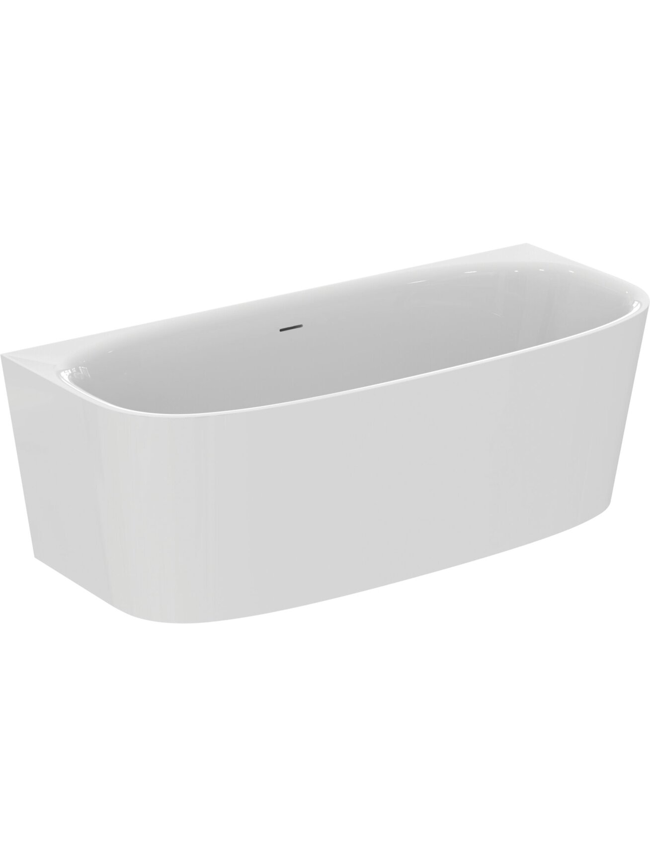 Prie sienos statoma akrilinė vonia Ideal Standard Dea Duo 180x80cm, su Click-Clack vožtuvubalta