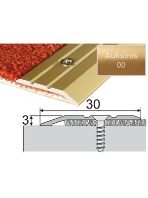 Profilis Effector A01, su nuolydžiu | auksinis 90 cm 30x3 mm