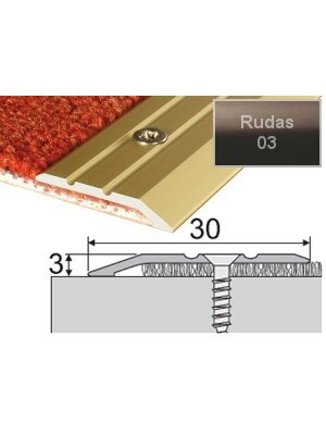 Profilis Effector A01, su nuolydžiu | rudas 90 cm 30x3 mm Profilis Effector A01, su nuolydžiu | rudas 90 cm 30x3 mm