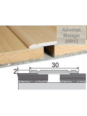 Profilis Effector A02 sujungimo, klijuojamas | ąžuolas Malaga 180 cm 30x2 mm Profilis Effector A02 sujungimo, klijuojamas | ąžuolas Malaga 180 cm 30x2 mm