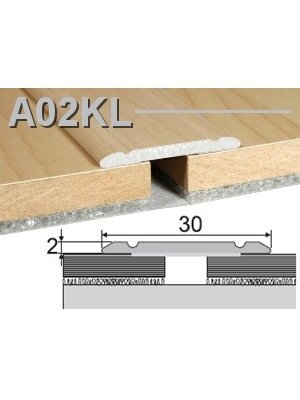 Profilis Effector A02 sujungimo, klijuojamas | ąžuolas Nairobi 93 cm 30x2 mm