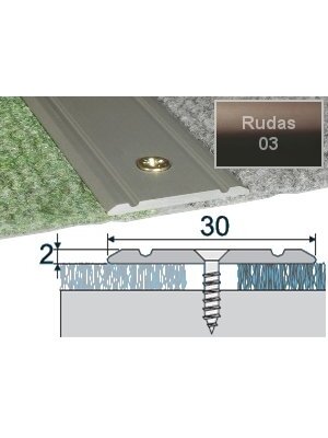 Profilis Effector A02 sujungimo | rudas 270 cm 30x2 mm Profilis Effector A02 sujungimo | rudas 270 cm 30x2 mm