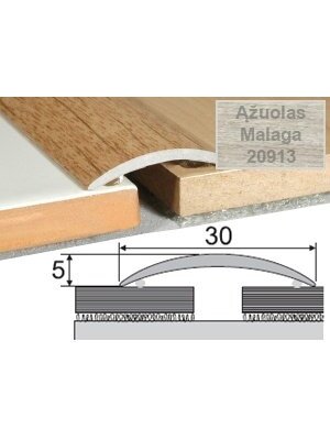Profilis Effector A03 sujungimo, klijuojamas | ąžuolas Malaga 180cm 30x5 mm
