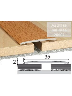 Profilis Effector A08 sujungimo, klijuojamas | ąžuolas Balintas 180 cm 35x2 mm Profilis Effector A08 sujungimo, klijuojamas | ąžuolas Balintas 180 cm 35x2 mm