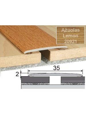 Profilis Effector A08 sujungimo, klijuojamas | ąžuolas Lemon 180 cm 35x2 mm Profilis Effector A08 sujungimo, klijuojamas | ąžuolas Lemon 180 cm 35x2 mm