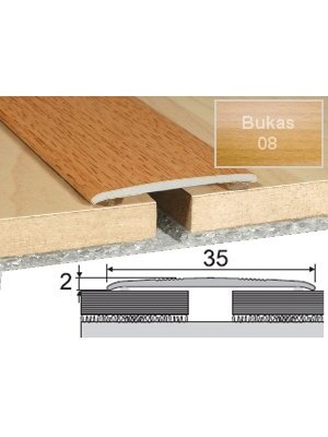 Profilis Effector A08 sujungimo, klijuojamas | bukas 93 cm 35x2 mm