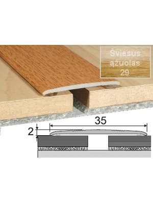Profilis Effector A08 sujungimo, klijuojamas | šv.ąžuolas 93 cm 35x2 mm Profilis Effector A08 sujungimo, klijuojamas | šv.ąžuolas 93 cm 35x2 mm