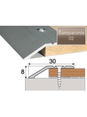 Profilis Effector A11, su nuolydžiu | šampaninis 180 cm 39x10 mm