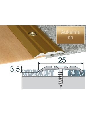 Profilis Effector A12 sujungimo | auksinis 270 cm 25x2 mm Profilis Effector A12 sujungimo | auksinis 270 cm 25x2 mm