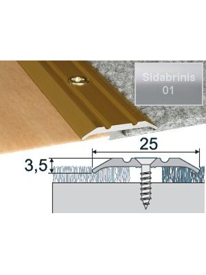 Profilis Effector A12 sujungimo | sidabrinis 270 cm 25x2 mm Profilis Effector A12 sujungimo | sidabrinis 270 cm 25x2 mm