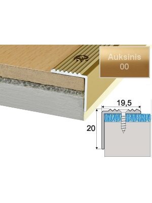 Profilis Effector A30 laiptams | auksinis 90 cm 20x19.5 mm