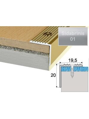 Profilis Effector A30 laiptams | sidabrinis 90 cm 20x19.5 mm Profilis Effector A30 laiptams | sidabrinis 90 cm 20x19.5 mm