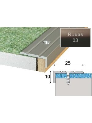 Profilis Effector A31 laiptams | rudas 90 cm 25x10 mm
