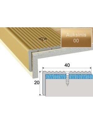 Profilis Effector A33 laiptams | auksinis 180 cm 40x20 mm