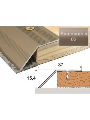 Profilis Effector A39 laiptams | šampaninis 90 cm 37x15,4 mm