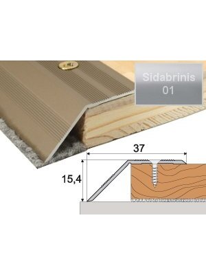 Profilis Effector A39 laiptams | sidabrinis 180 cm 37x15,4 mm