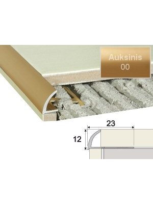 Profilis Effector A53 užbaigimo | A53 auksinis 250 cm 23x12 mm