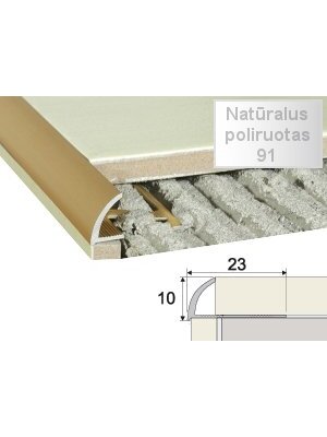 Profilis Effector A53 užbaigimo | A53 natūralus pol. 250 cm 23x10 mm