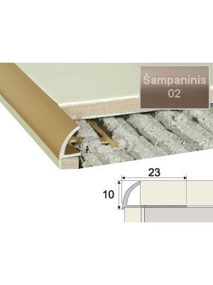 Profilis Effector A53 užbaigimo | A53 šampaninis 250 cm 23x10 mm
