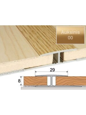 Profilis Effector A61 sujungimo | auksinis 180 cm 29x8 mm