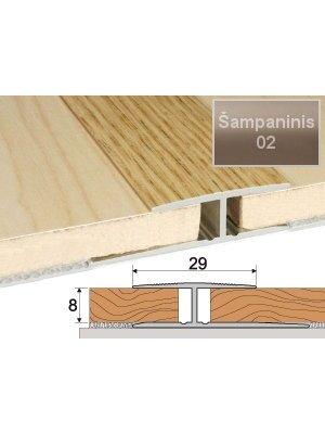 Profilis Effector A61 sujungimo | šampaninis 90 cm 29x8 mm