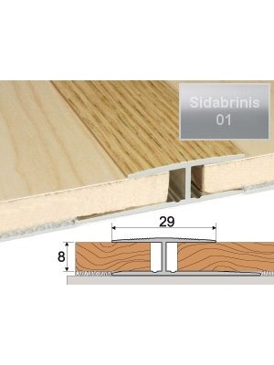 Profilis Effector A61 sujungimo | sidabrinis 180 cm 29x8 mm Profilis Effector A61 sujungimo | sidabrinis 180 cm 29x8 mm