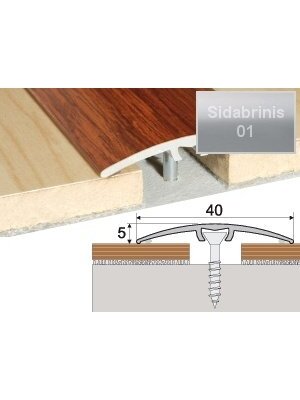 Profilis Effector A64 sujungimo | sidabrinis 180 cm 40x5 mm Profilis Effector A64 sujungimo | sidabrinis 180 cm 40x5 mm