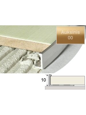 Profilis Effector A94 užbaigimo | auksinis 300 cm 10 mm Profilis Effector A94 užbaigimo | auksinis 300 cm 10 mm