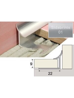 Profilis Effector A96 užbaigimo | sidabrinis 250 cm