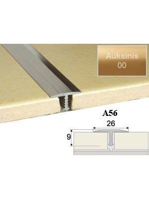 Profilis Effector, sujungimo | A56 auksinis 250 cm 26x9 mm