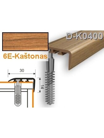 Profilis laiptams PVC Myck, 30 x 14 mm | kaštonas, 2 m Profilis laiptams PVC Myck, 30 x 14 mm | kaštonas, 2 m
