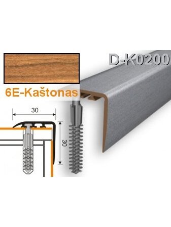 Profilis laiptams PVC Myck, 30 x 30 mm | kaštonas, 1 m Profilis laiptams PVC Myck, 30 x 30 mm | kaštonas, 1 m