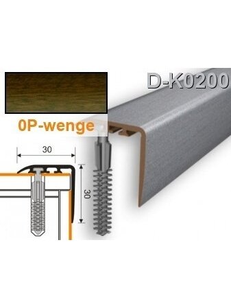 Profilis laiptams PVC Myck, 30 x 30 mm | wenge, 1 m Profilis laiptams PVC Myck, 30 x 30 mm | wenge, 1 m
