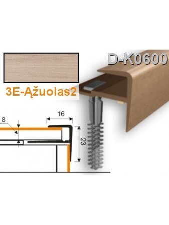 Profilis laiptams PVC Myck, F tipo, 30 x 14 mm | ąžuolas2, 1 m Profilis laiptams PVC Myck, F tipo, 30 x 14 mm | ąžuolas2, 1 m