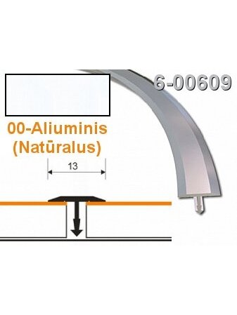 Profilis lankstomas ZicZac | 13 mm, alu-natur, 2.5 m