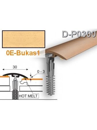 Profilis PVC Myck, 30 mm | bukas1, 2 m Profilis PVC Myck, 30 mm | bukas1, 2 m
