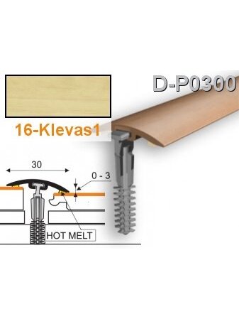 Profilis PVC Myck, 30 mm | klevas 1, 1 m Profilis PVC Myck, 30 mm | klevas 1, 1 m