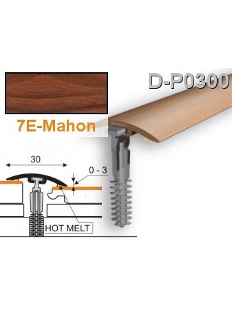 Profilis PVC Myck, 30 mm | mahon, 1 m Profilis PVC Myck, 30 mm | mahon, 1 m