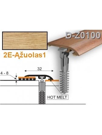 Profilis PVC Myck, 32 mm | ąžuolas1, 2 m Profilis PVC Myck, 32 mm | ąžuolas1, 2 m