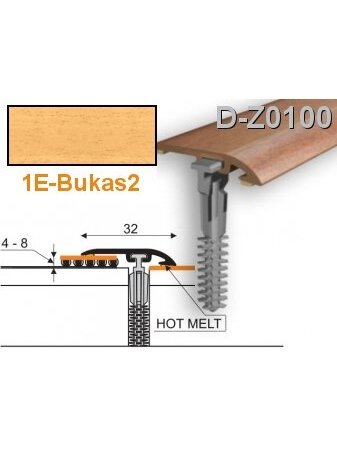 Profilis PVC Myck, 32 mm | bukas2, 1 m