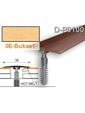 Profilis PVC Myck, 36 mm | bukas1, 2 m Profilis PVC Myck, 36 mm | bukas1, 2 m