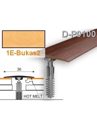 Profilis PVC Myck, 36 mm | bukas2, 2 m