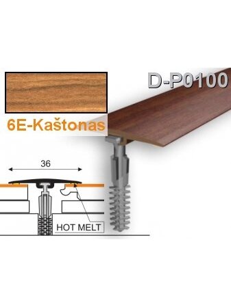 Profilis PVC Myck, 36 mm | kaštonas, 2 m