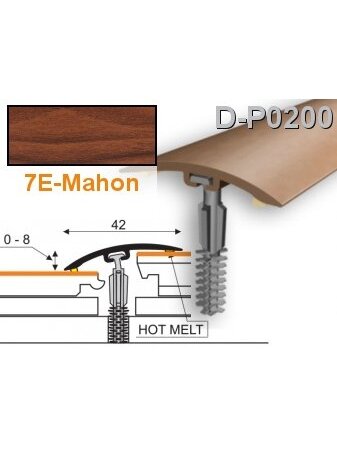 Profilis PVC Myck, 42 mm | mahon, 2 m