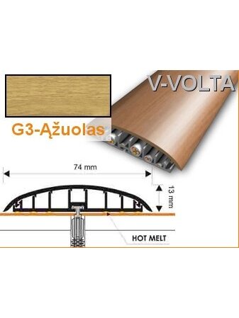 Profilis PVC Volt@, 74 mm, 2 m | ąžuolas
