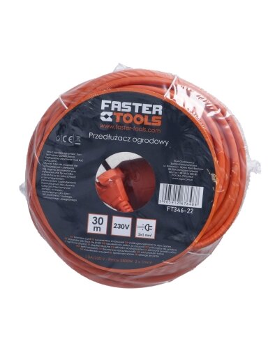 Prailgintojas elektros 2x1,0mm² sodui Faster Tools | 20m
