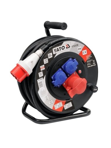 ⬡ Prailgintuvas su rite 25m 5G2.5mm² 230/400V (YT8120, YATO)